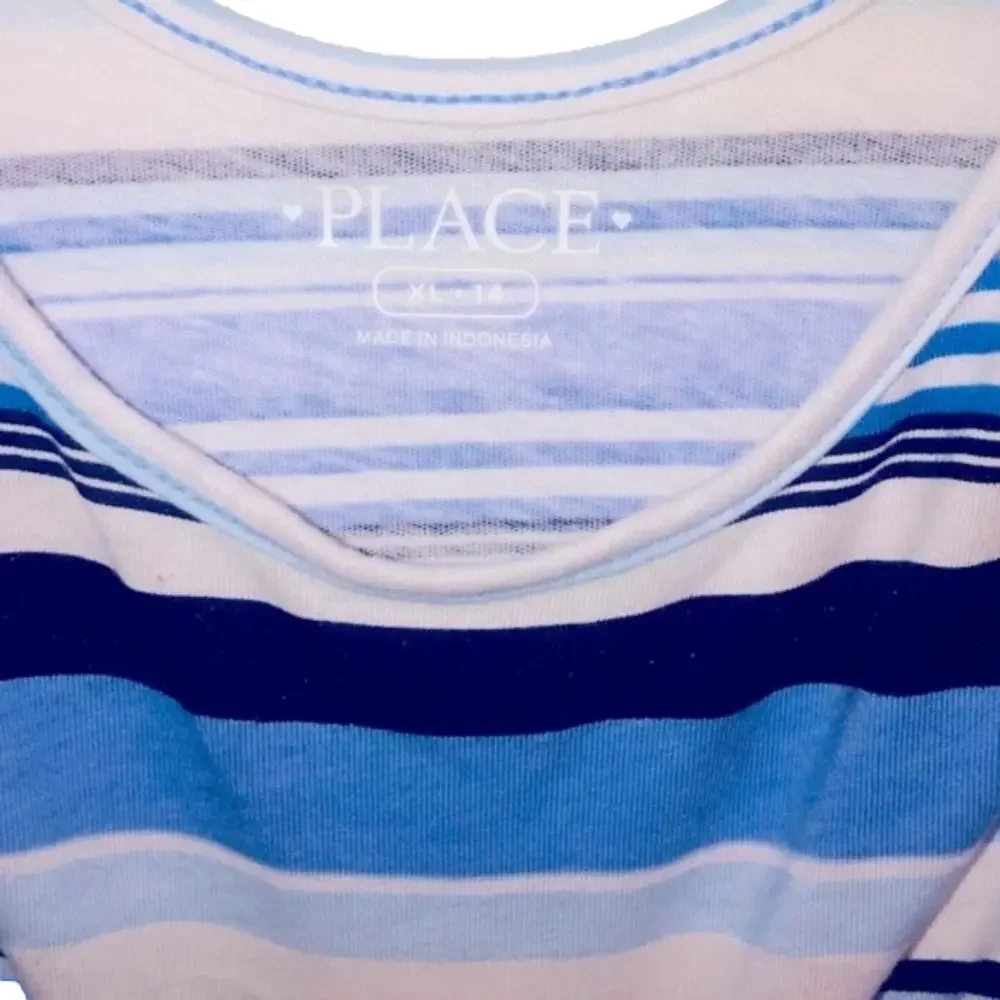 CHILDREN’S PLACE Blue, Black, & White Stripped Dress